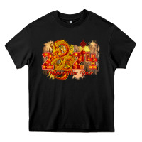 Black year of the dragon chinese new year 2024 Heavy Core Tee - CowGirlArtShop