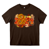 Chocolate Brown year of the dragon chinese new year 2024 Heavy Core Tee - CowGirlArtShop