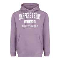 Lavender harpers ferry west virginia wv vintage established sports pullover hoo Heavyweight Hoodie - linhVisuals