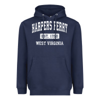 Navy harpers ferry west virginia wv vintage established sports pullover hoo Heavyweight Hoodie - linhVisuals
