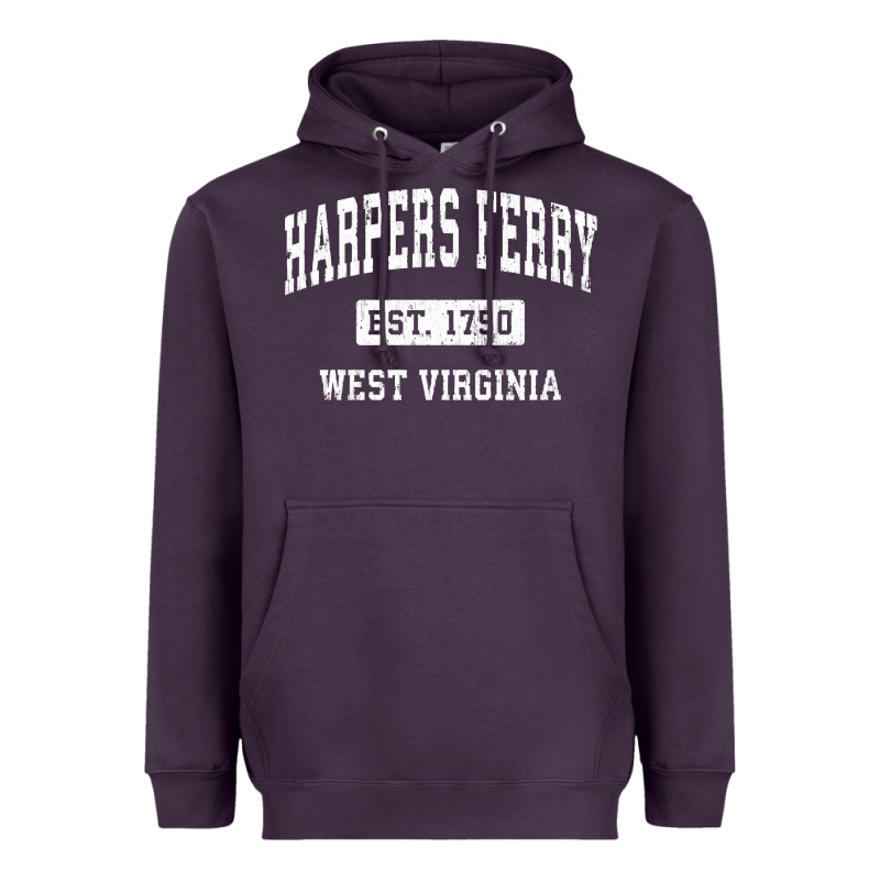 Harpers Ferry West Virginia Wv Vintage Established Sports Pullover Hoo Heavyweight Hoodie by linhVisuals | Teevron