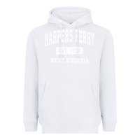 White harpers ferry west virginia wv vintage established sports pullover hoo Heavyweight Hoodie - linhVisuals