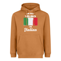 Meerkat i'm not yelling i'm italian t shirt Heavyweight Hoodie - linhVisuals