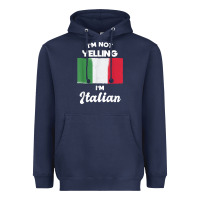 Navy i'm not yelling i'm italian t shirt Heavyweight Hoodie - linhVisuals