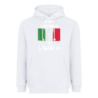White i'm not yelling i'm italian t shirt Heavyweight Hoodie - linhVisuals