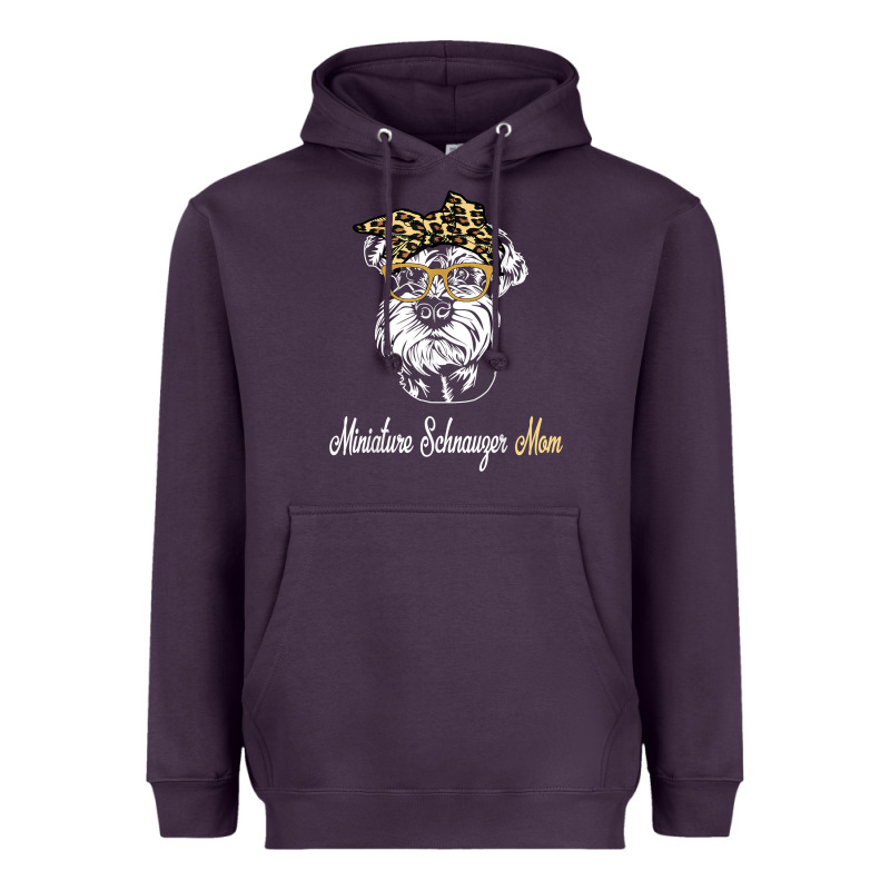 Birthday And Mother's Day Gift Miniature Schnauzer Mom T Shirt Heavyweight Hoodie by linhVisuals | Teevron