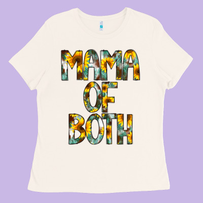 Mama Of Both Ladies Tee Designed By Cowcowdesign