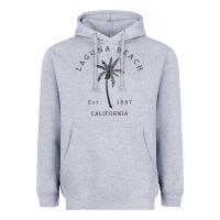 Heather Grey retro cool laguna beach california palm tree unique novelty sweatshirt Heavyweight Hoodie - linhVisuals