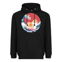 Black rough collie t  shirt rough collie gifts   ocean waves surfing rough c Heavyweight Hoodie - linhVisuals
