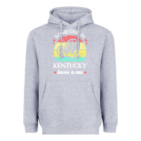 Heather Grey someone in kentucky loves me t  shirt someone in kentucky loves me fun Heavyweight Hoodie - linhVisuals