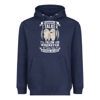 Navy great pyrenees stalker great pyrenees gifts great pyrenees t shirt Heavyweight Hoodie - linhVisuals