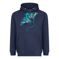 Navy hawaii tribal manta ray hawaiian shirt shark lover t shirt Heavyweight Hoodie - linhVisuals