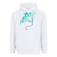 White hawaii tribal manta ray hawaiian shirt shark lover t shirt Heavyweight Hoodie - linhVisuals
