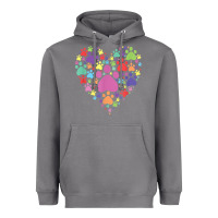 Storm heart paw print dog cat lover valentines day t shirt Heavyweight Hoodie - linhVisuals
