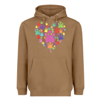 Toasted Coconut heart paw print dog cat lover valentines day t shirt Heavyweight Hoodie - linhVisuals