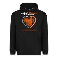 Black i wear orange for my mom ms multiple sclerosis awareness t shirt Heavyweight Hoodie - linhVisuals