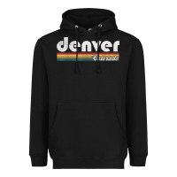 Black denver colorado vintage 70's 80's retro style men women t shirt Heavyweight Hoodie - linhVisuals