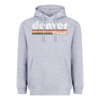 Heather Grey denver colorado vintage 70's 80's retro style men women t shirt Heavyweight Hoodie - linhVisuals