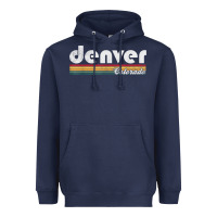 Navy denver colorado vintage 70's 80's retro style men women t shirt Heavyweight Hoodie - linhVisuals
