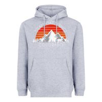 Heather Grey retro vintage steamboat springs colorado distressed t shirt Heavyweight Hoodie - linhVisuals