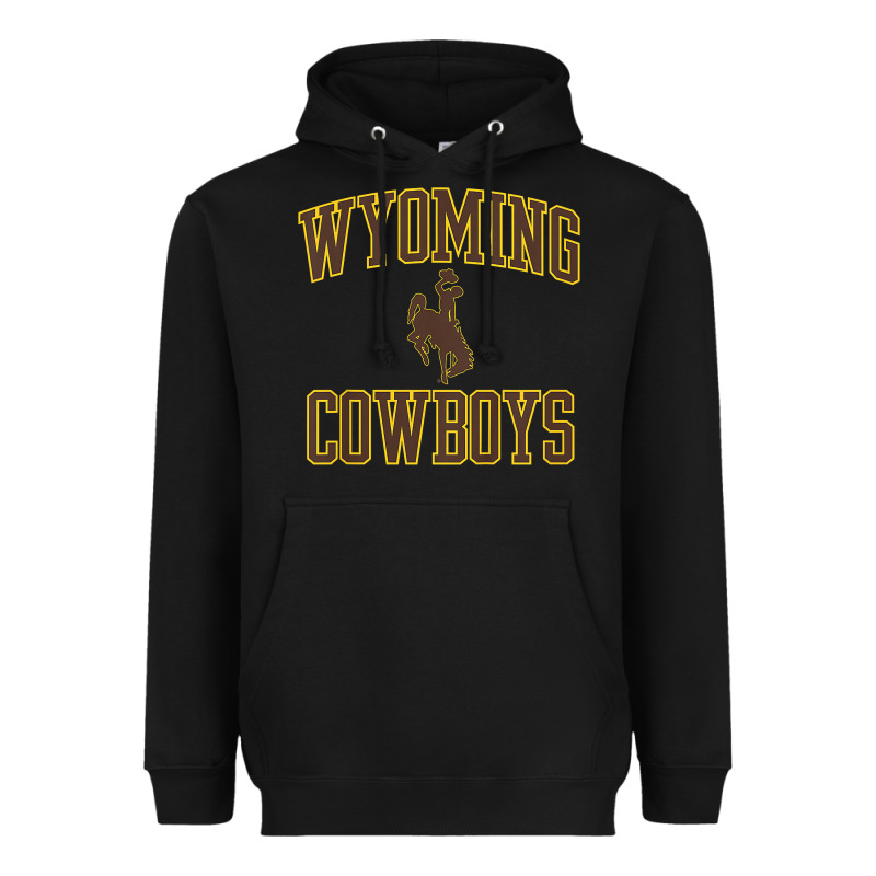 Kids Wyoming Cowboys Apparel Gameday Arch Over Cowboys T Shirt Heavyweight Hoodie by linhVisuals | Teevron