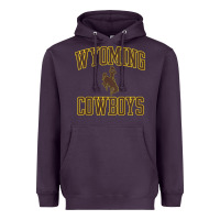 Plum kids wyoming cowboys apparel gameday arch over cowboys t shirt Heavyweight Hoodie - linhVisuals