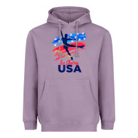 Lavender ice skating dance support the team tshirt usa flag t shirt Heavyweight Hoodie - linhVisuals