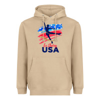Mushroom ice skating dance support the team tshirt usa flag t shirt Heavyweight Hoodie - linhVisuals