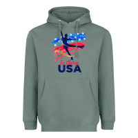 Sage ice skating dance support the team tshirt usa flag t shirt Heavyweight Hoodie - linhVisuals