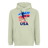 Matcha ice skating dance support the team tshirt usa flag t shirt Heavyweight Hoodie - linhVisuals
