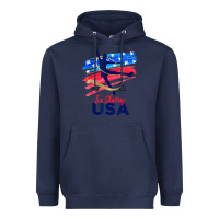Navy ice skating dance support the team tshirt usa flag t shirt Heavyweight Hoodie - linhVisuals