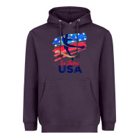 Plum ice skating dance support the team tshirt usa flag t shirt Heavyweight Hoodie - linhVisuals