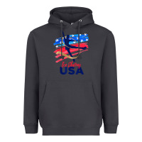 Smoke ice skating dance support the team tshirt usa flag t shirt Heavyweight Hoodie - linhVisuals