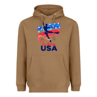 Toasted Coconut ice skating dance support the team tshirt usa flag t shirt Heavyweight Hoodie - linhVisuals