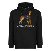 Black airedale terrier crazy dog lover sweatshirt Heavyweight Hoodie - linhVisuals
