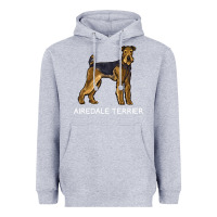 Heather Grey airedale terrier crazy dog lover sweatshirt Heavyweight Hoodie - linhVisuals