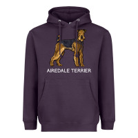 Plum airedale terrier crazy dog lover sweatshirt Heavyweight Hoodie - linhVisuals