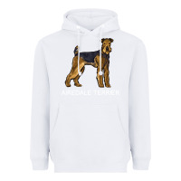 White airedale terrier crazy dog lover sweatshirt Heavyweight Hoodie - linhVisuals