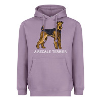 Lavender airedale terrier crazy dog lover sweatshirt Heavyweight Hoodie - linhVisuals