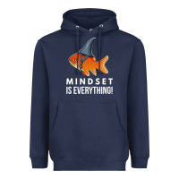 Navy mindset motivational quote cute goldfish shark fish t shirt Heavyweight Hoodie - linhVisuals