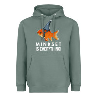 Sage mindset motivational quote cute goldfish shark fish t shirt Heavyweight Hoodie - linhVisuals