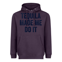 Plum womens tequila made me do it tank tops for women summer drinking tank Heavyweight Hoodie - linhVisuals