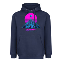 Navy pink sun   official gunship t shirt Heavyweight Hoodie - linhVisuals