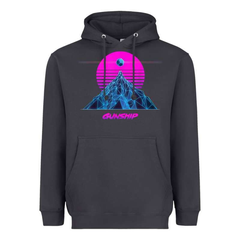 Pink Sun   Official Gunship T Shirt Heavyweight Hoodie by linhVisuals | Teevron
