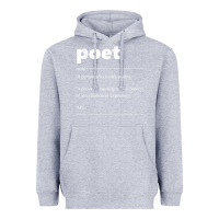 Heather Grey poet definition funny for poet drama poetry poems t shirt Heavyweight Hoodie - linhVisuals