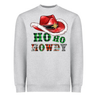 Heather Grey ho ho howdy christmas hat Heavyweight Sweatshirt - AdoDesignShop