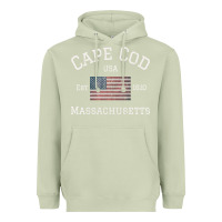 Matcha cape cod massachusetts american flag usa travel vintage pullover hoodi Heavyweight Hoodie - linhVisuals