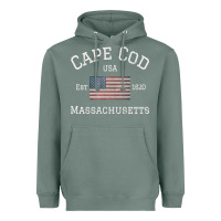 Sage cape cod massachusetts american flag usa travel vintage pullover hoodi Heavyweight Hoodie - linhVisuals