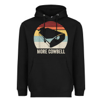 Black retro more cowbell shirt funny drummer gift vintage t shirt Heavyweight Hoodie - linhVisuals