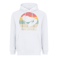 White retro more cowbell shirt funny drummer gift vintage t shirt Heavyweight Hoodie - linhVisuals